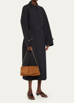 FerragamoSuede Gancio Buckle Shoulder Bag