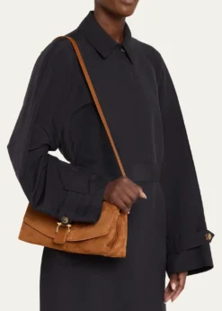 FerragamoSuede Gancio Buckle Shoulder Bag
