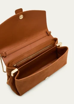 FerragamoSuede Gancio Buckle Shoulder Bag
