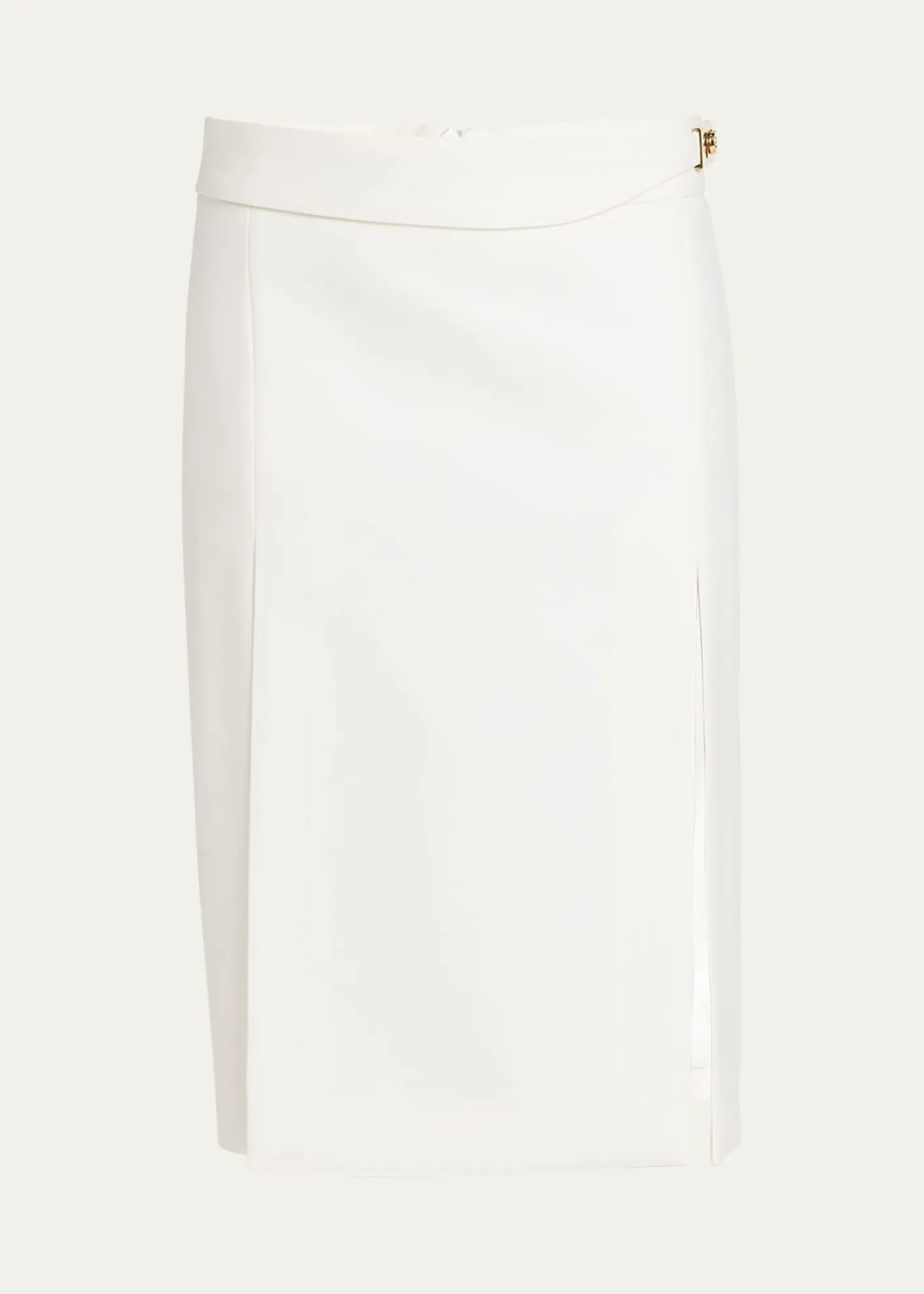FerragamoTwist-Lock Belted Slit Pencil Skirt