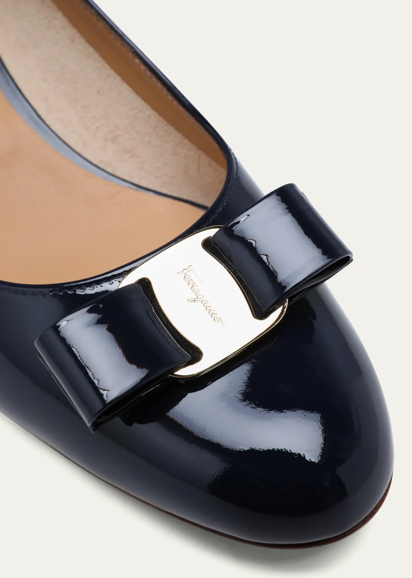 FerragamoVara Bow Leather Low Pumps