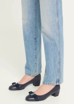 FerragamoVara Leather Bow Low Pumps