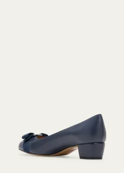 FerragamoVara Leather Bow Low Pumps