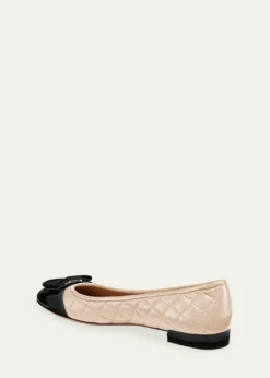 FerragamoVarina Quilted Bow Ballerina Flats