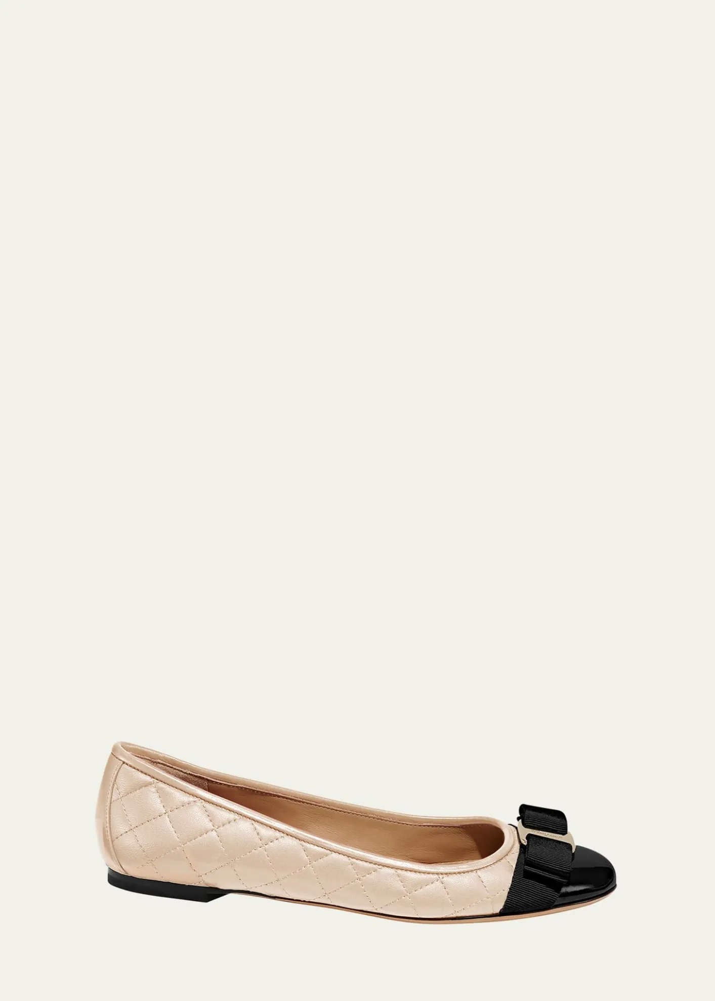 FerragamoVarina Quilted Bow Ballerina Flats