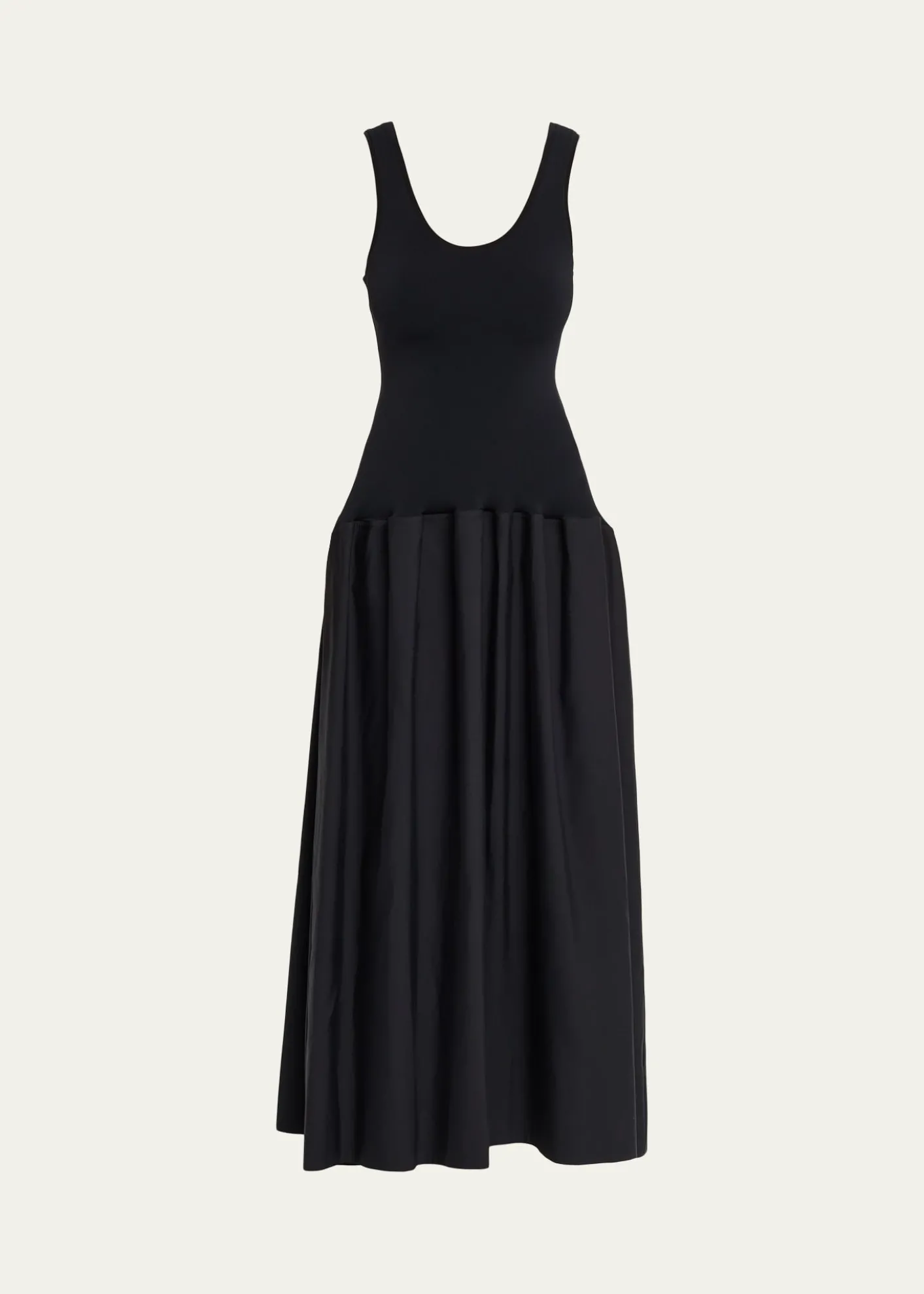 FFormeMarina Sleeveless Cotton-Silk Flared Midi Dress