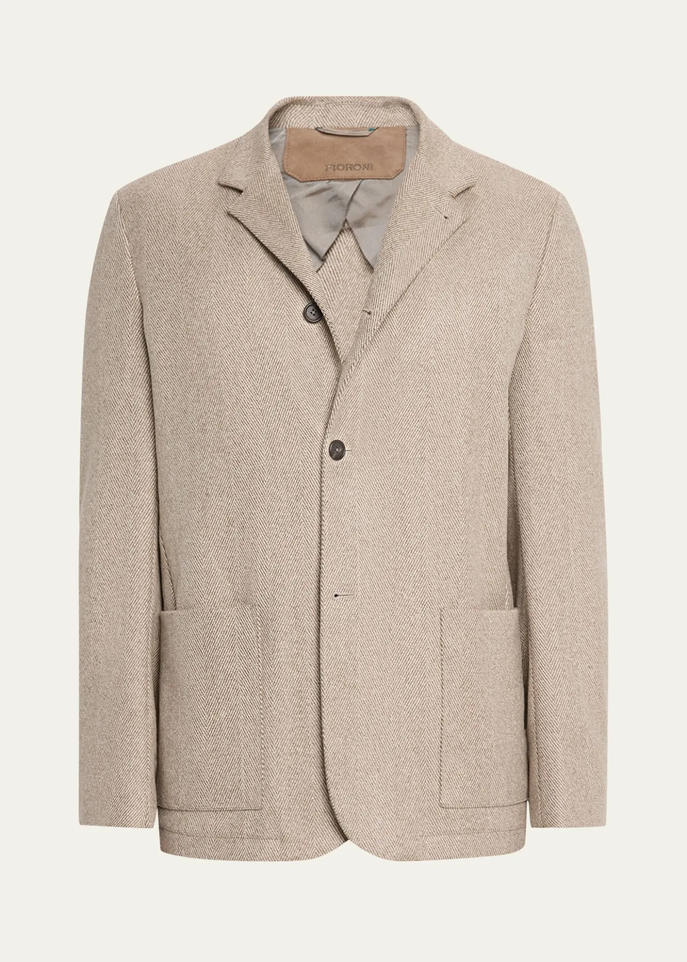 FioroniMen's Cashmere Herringbone Voyager Jacket