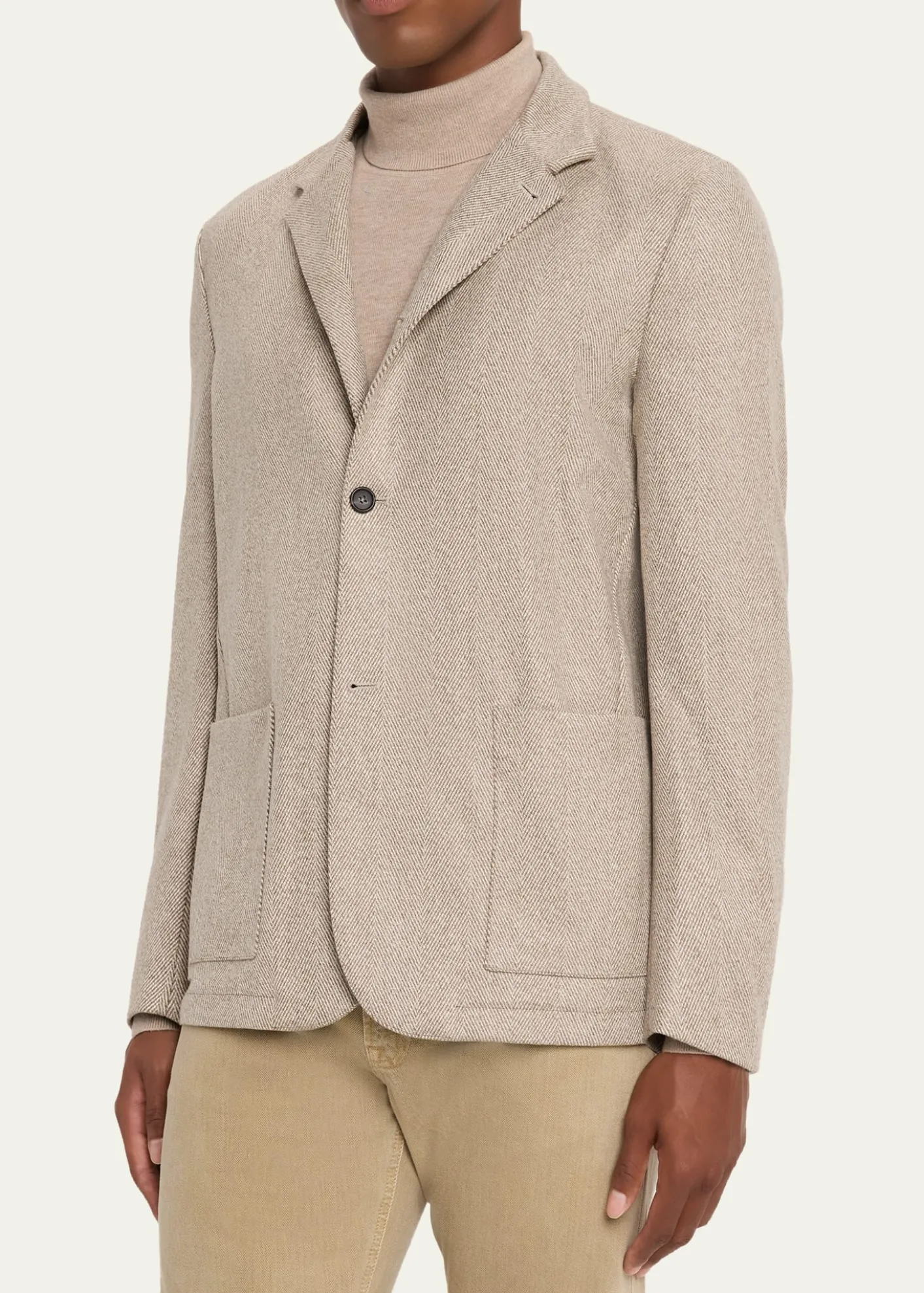FioroniMen's Cashmere Herringbone Voyager Jacket