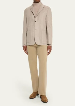 FioroniMen's Cashmere Herringbone Voyager Jacket