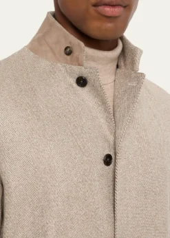 FioroniMen's Cashmere Herringbone Voyager Jacket