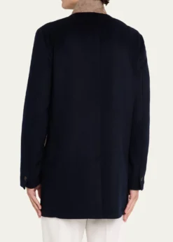 FioroniMen's Wool Suede-Collar Overcoat