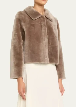 FleuretteOdette Reversible Cropped Shearling Jacket