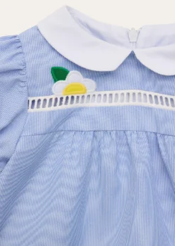 Florence EisemanGirl's Flower Embroidered Pincord Dress, Size 6M-24M
