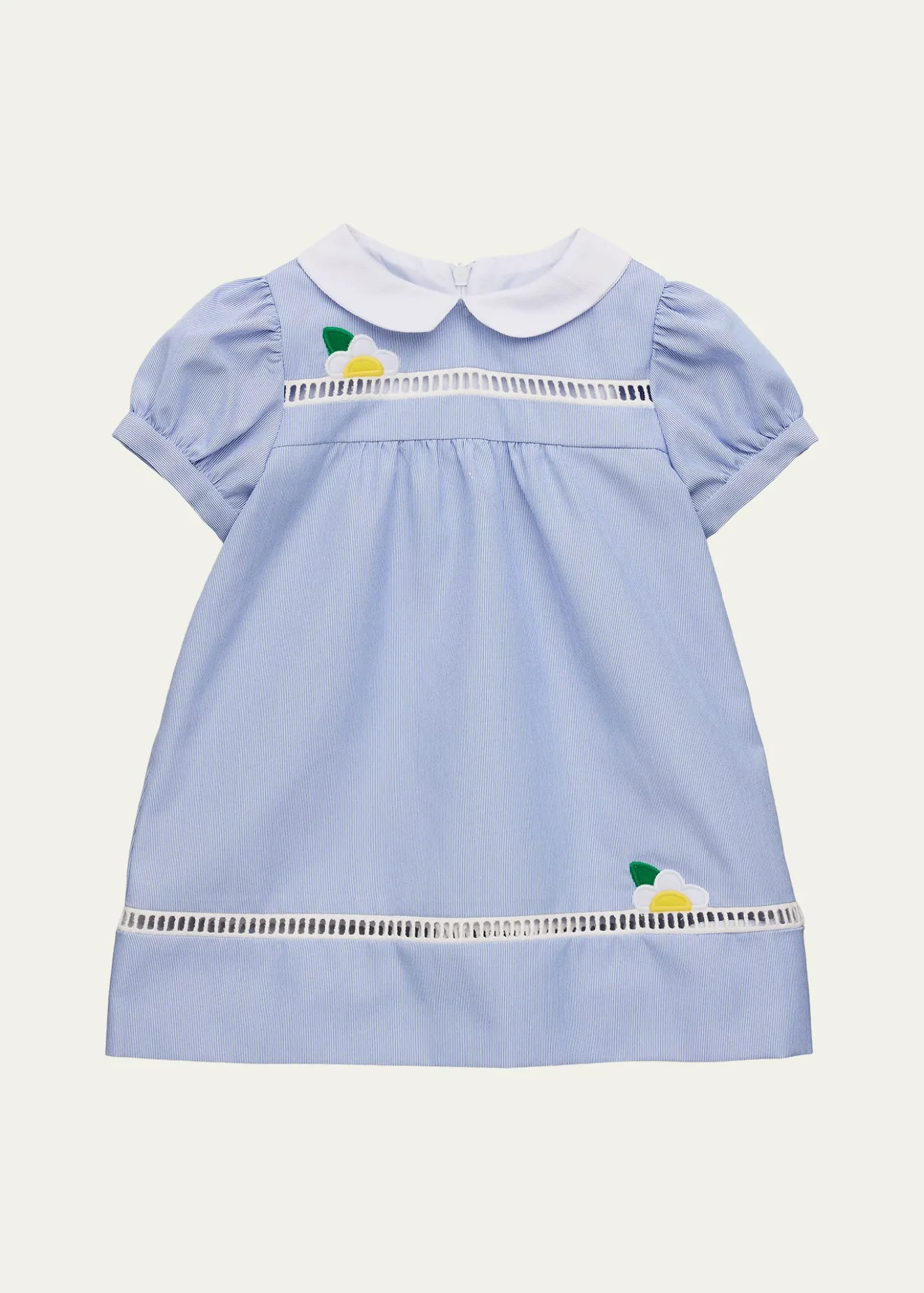 Florence EisemanGirl's Flower Embroidered Pincord Dress, Size 6M-24M