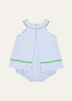 Florence EisemanGirl's Golf Cart Seersucker Skirted Romper, Size 3M-24M
