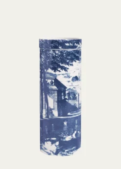 FornasettiScented Tower Candle Blue & White/Giardino Settecentesco
