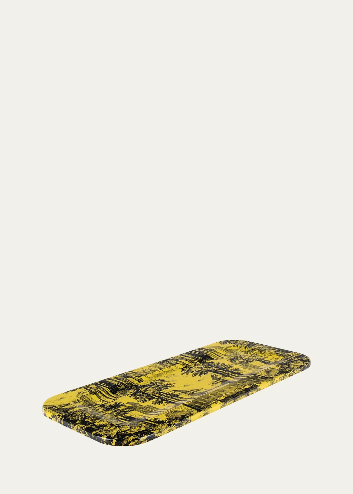 FornasettiTray 25X60cm - Giardino Settecentesco Black Yellow