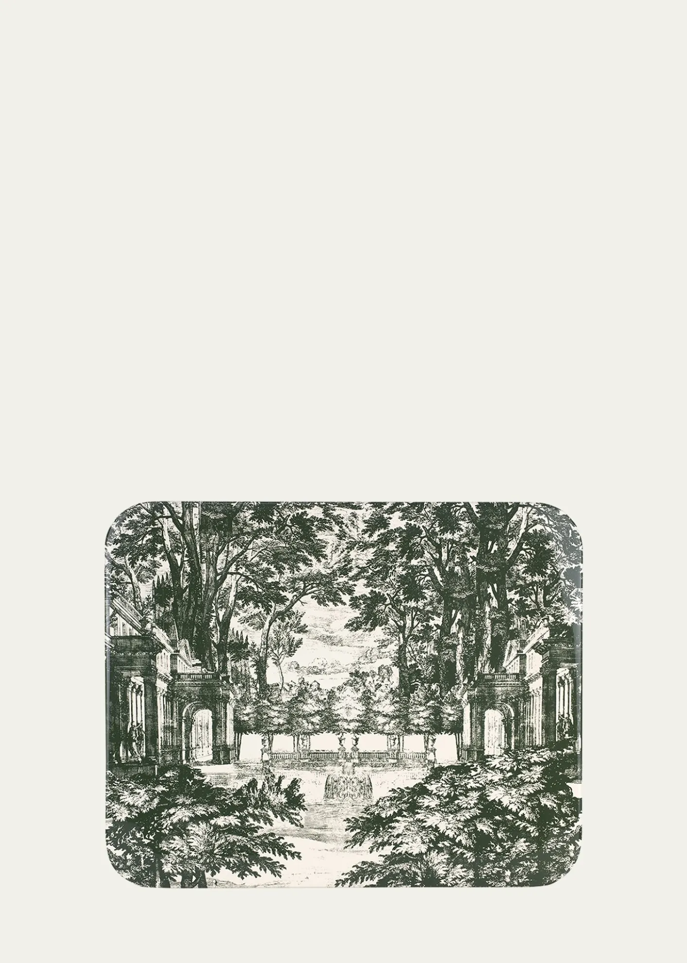 FornasettiTray 48X60cm - Giardino Settecentesco Green Ivory