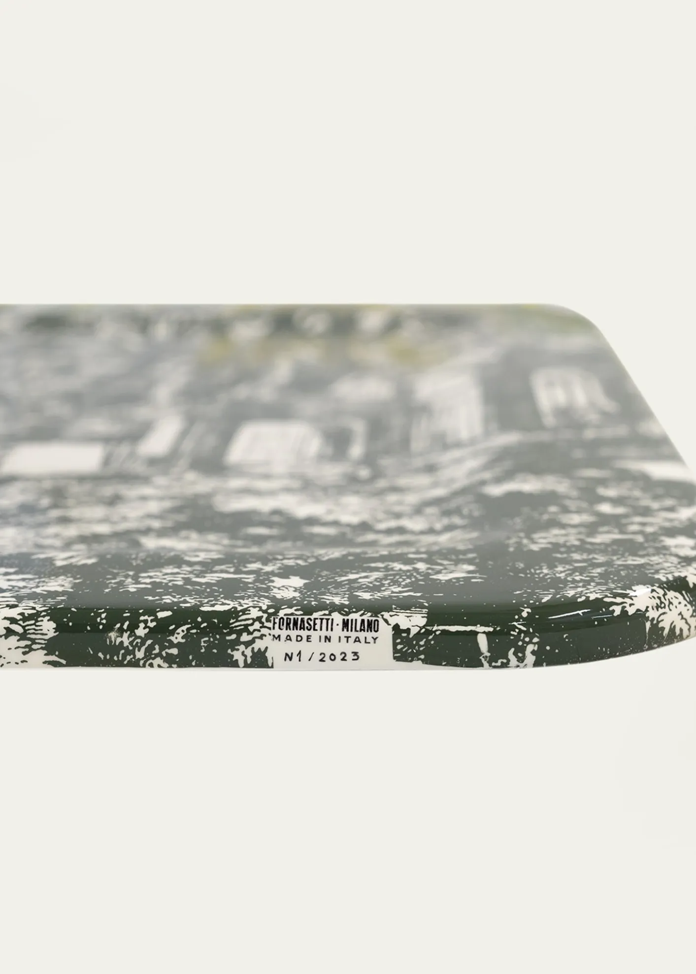 FornasettiTray 48X60cm - Giardino Settecentesco Green Ivory