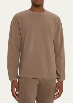 FRAMEMen's Cotton Waffle Textured Long-Sleeve T-Shirt