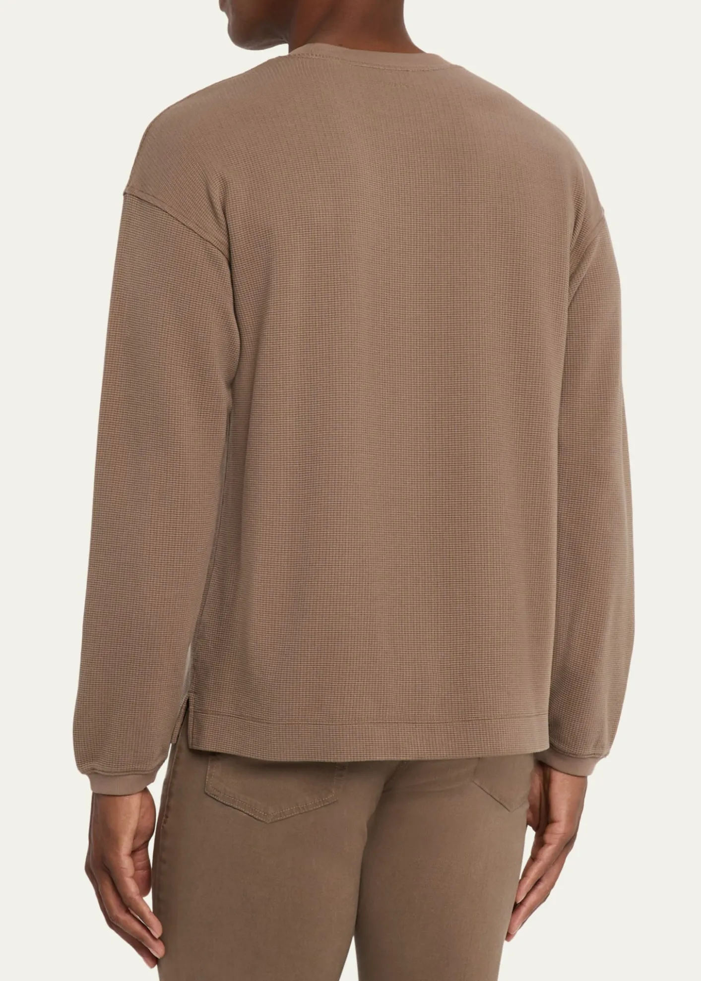 FRAMEMen's Cotton Waffle Textured Long-Sleeve T-Shirt