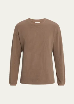 FRAMEMen's Cotton Waffle Textured Long-Sleeve T-Shirt