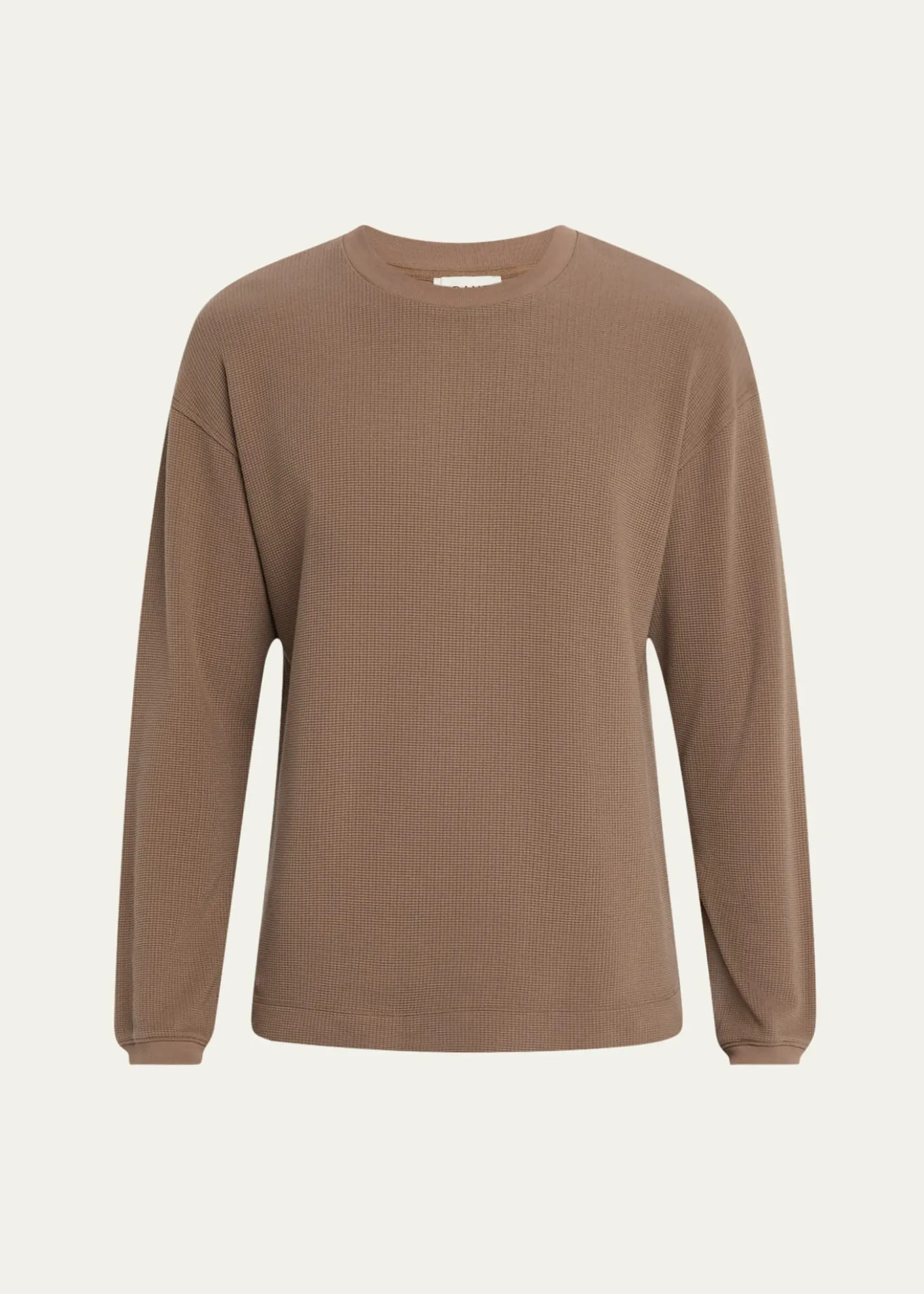 FRAMEMen's Cotton Waffle Textured Long-Sleeve T-Shirt