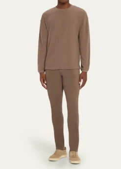 FRAMEMen's Cotton Waffle Textured Long-Sleeve T-Shirt