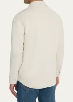 FRAMEMen's Cotton Waffle Texture Button-Down Shirt