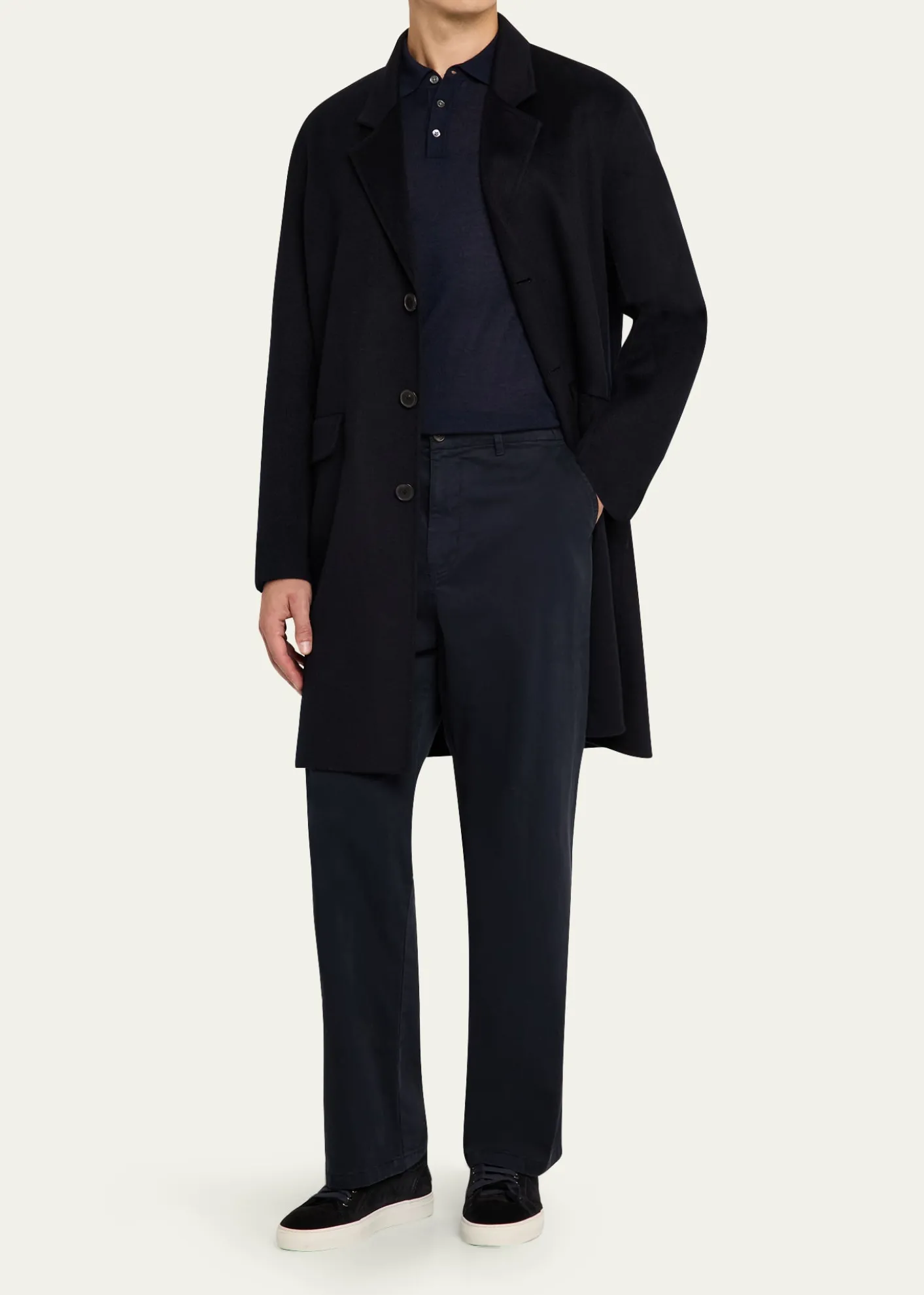 FRAMEMen's Double-Face Wool Overcoat