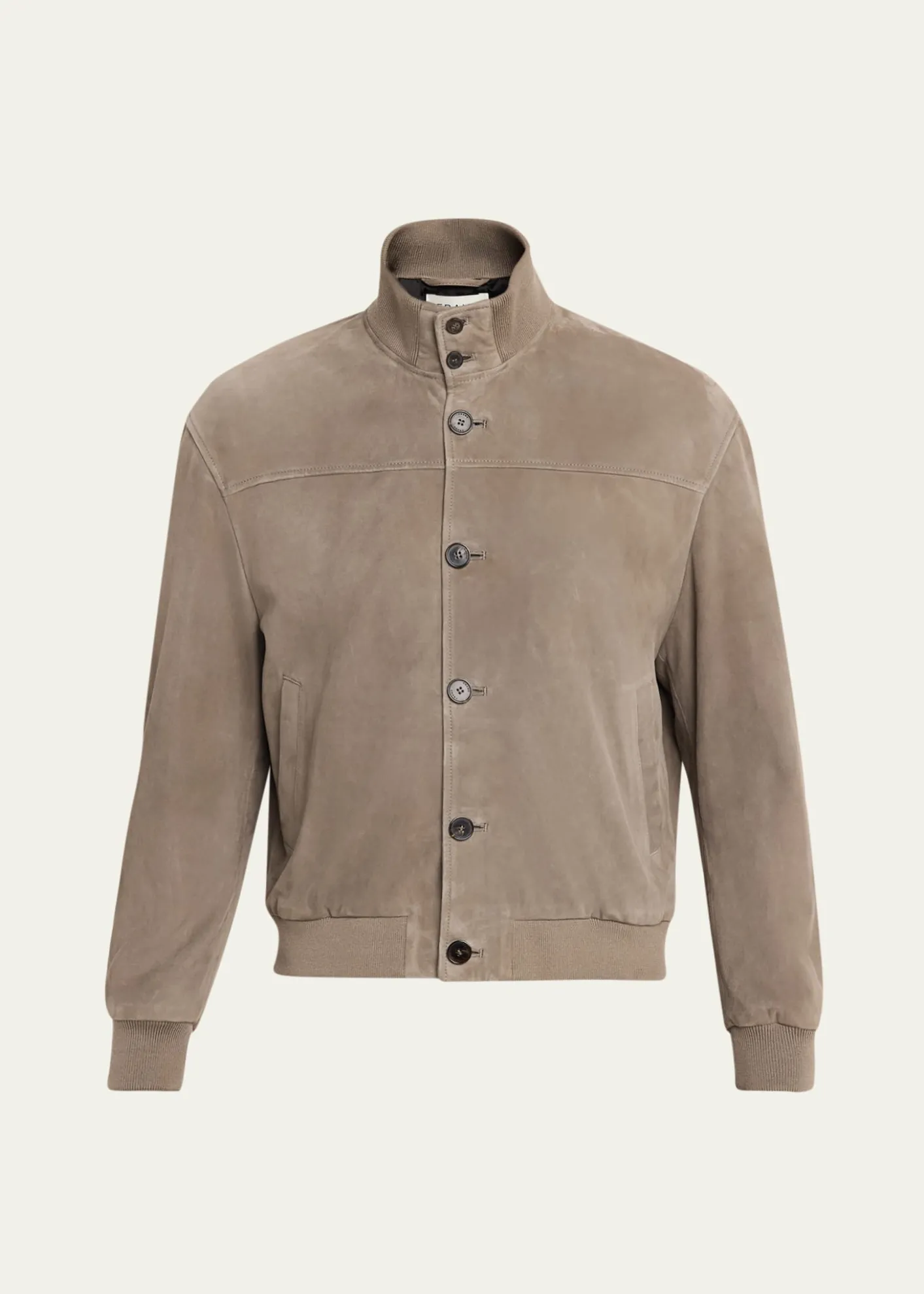 FRAMEMen's Rib Collar Suede Jacket