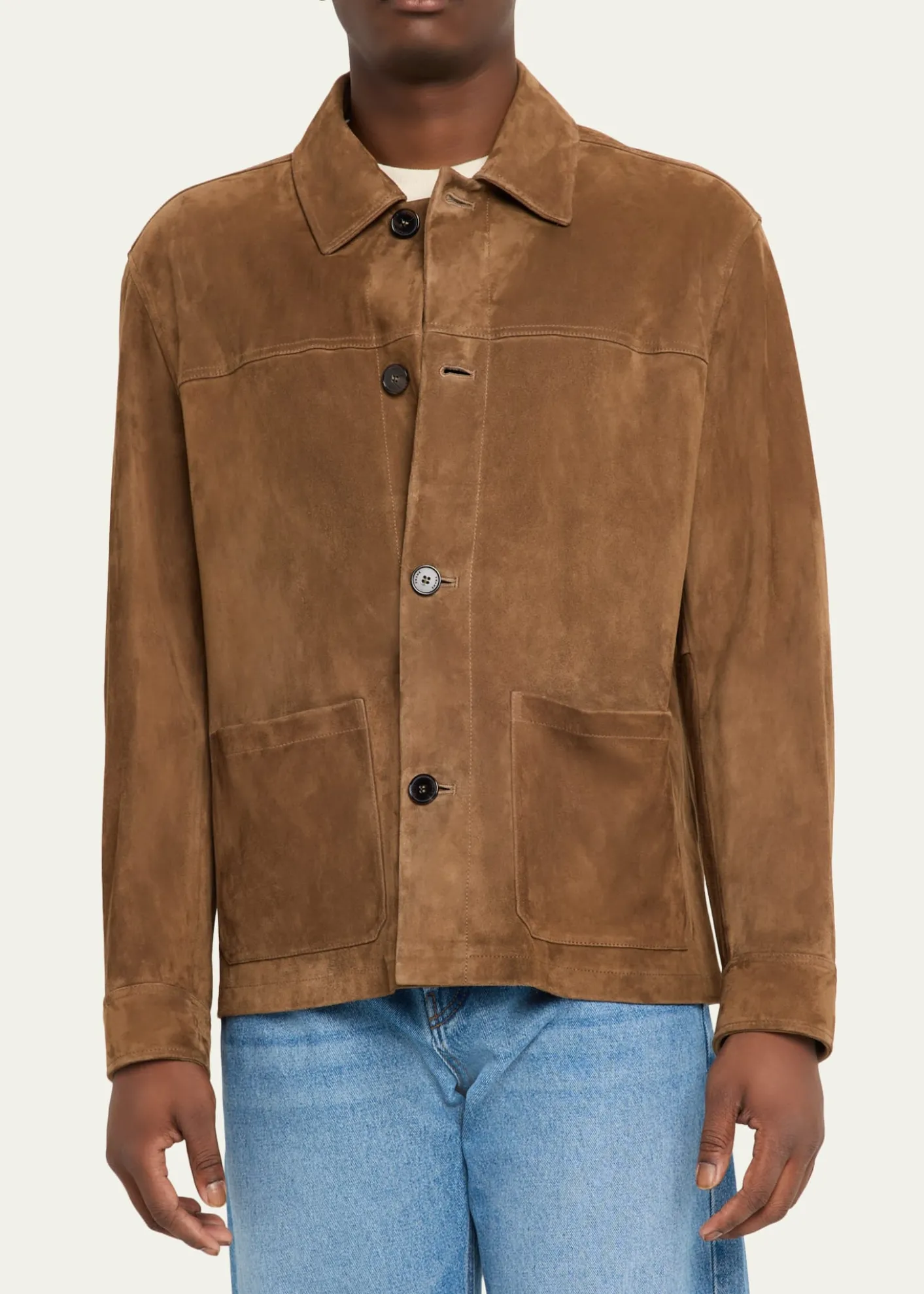 FRAMEMen's Suede Chore Coat