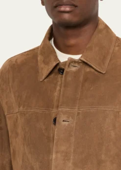 FRAMEMen's Suede Chore Coat