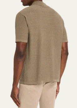 FRAMEMen's Linen-Blend Short-Sleeve Shirt