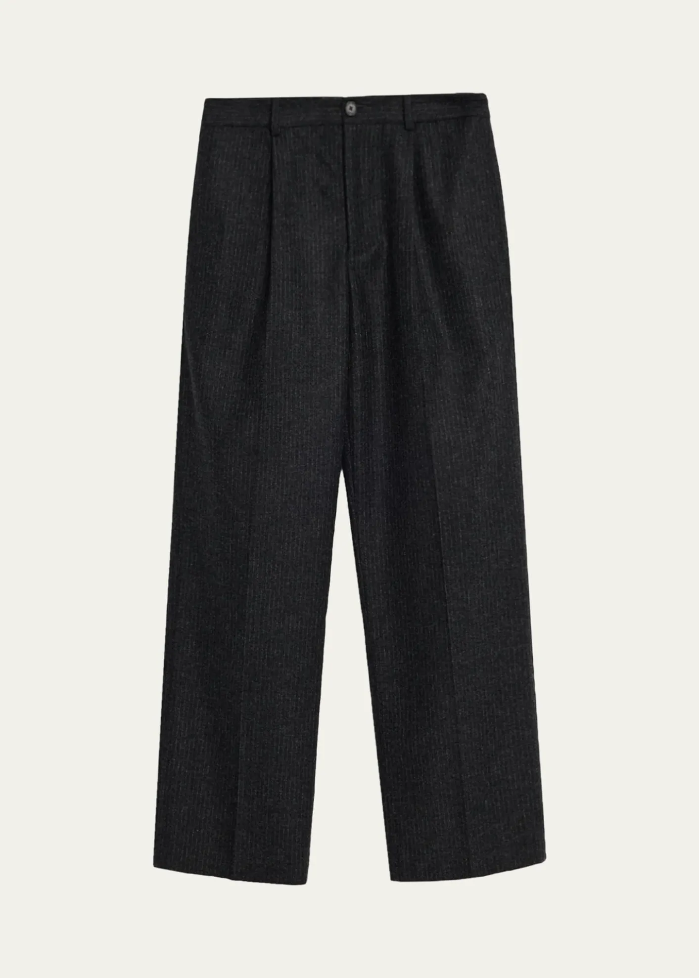 FRAMEMen's Pinstripe Wide Leg Trousers