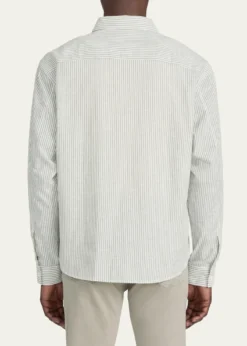 FRAMEMen's Striped Tencel-Blend Button-Down Shirt