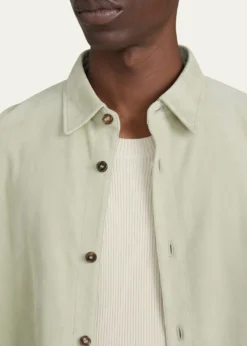 FRAMEMen's Suede Button-Down Shirt