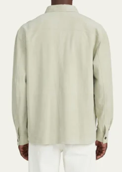 FRAMEMen's Suede Button-Down Shirt