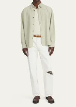 FRAMEMen's Suede Button-Down Shirt