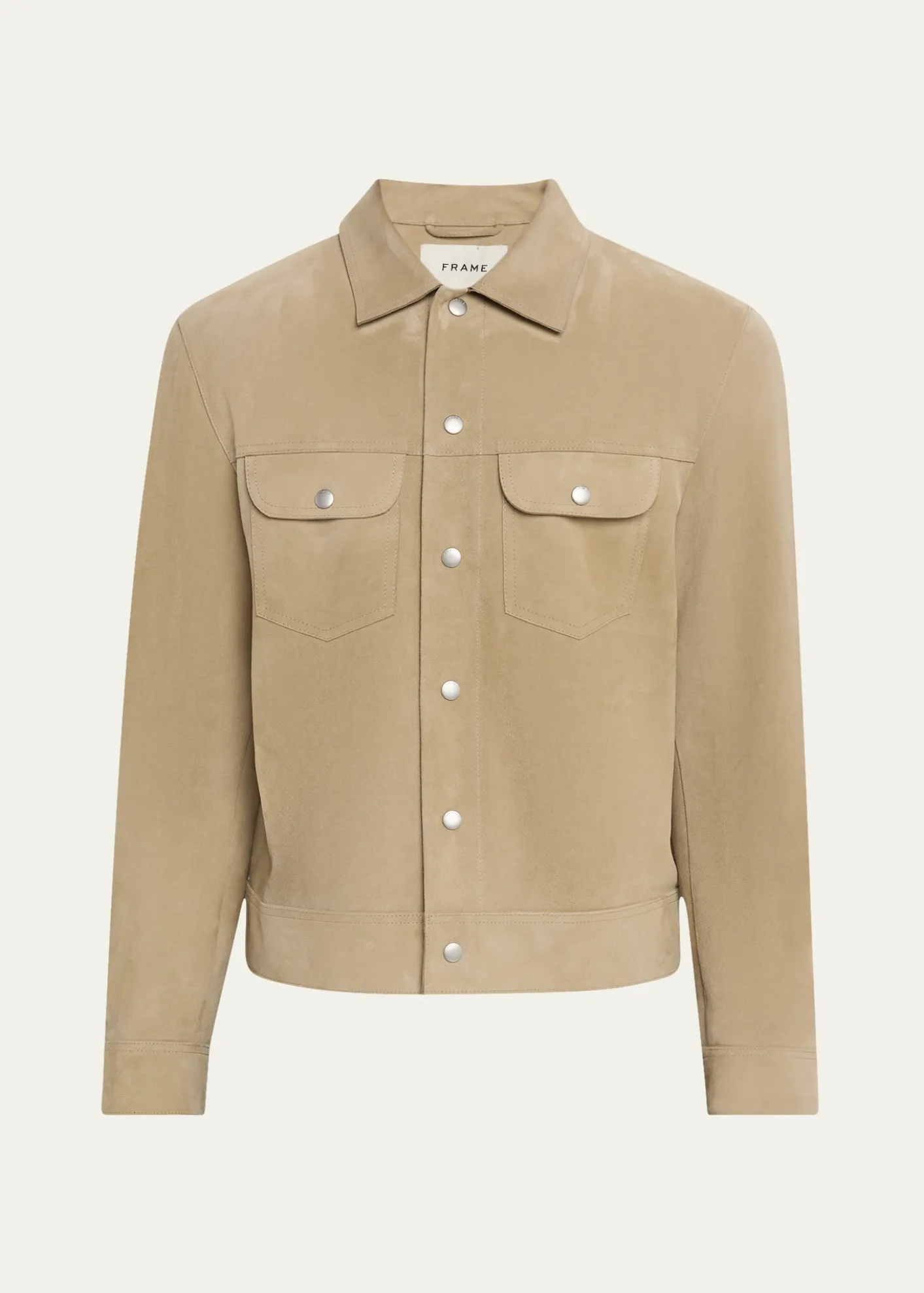 FRAMEMen's Suede Trucker Jacket