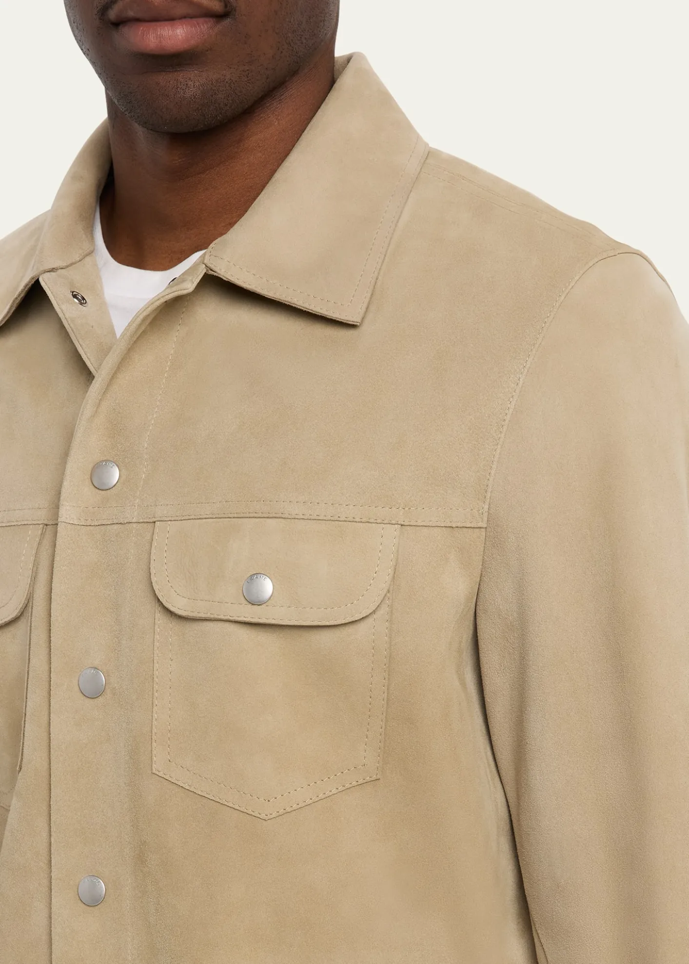 FRAMEMen's Suede Trucker Jacket