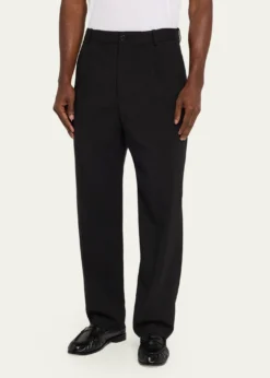 FRAMEMen's Tropical Wool Pleated Trousers