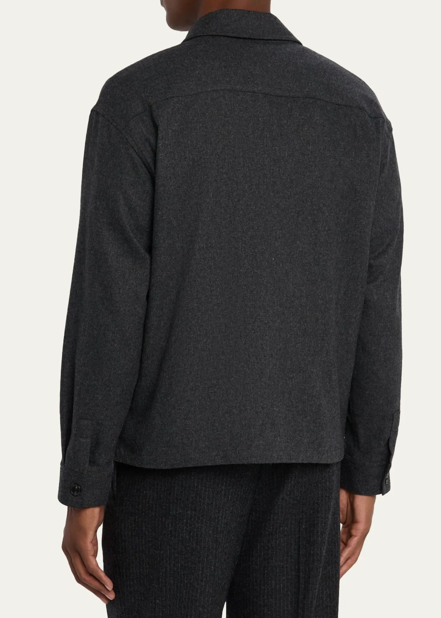 FRAMEMen's Wool-Blend Two-Pocket Overshirt