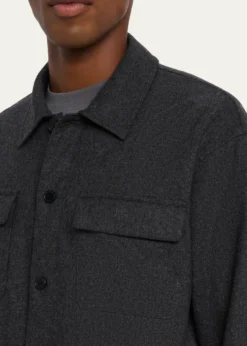 FRAMEMen's Wool-Blend Two-Pocket Overshirt
