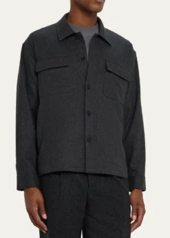 FRAMEMen's Wool-Blend Two-Pocket Overshirt