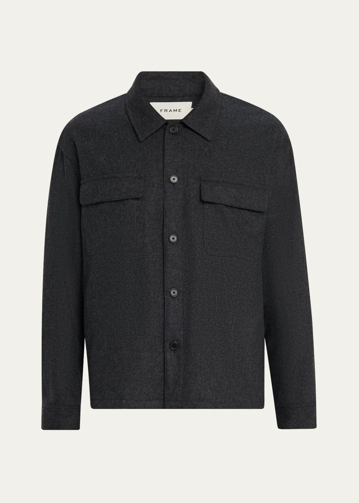 FRAMEMen's Wool-Blend Two-Pocket Overshirt
