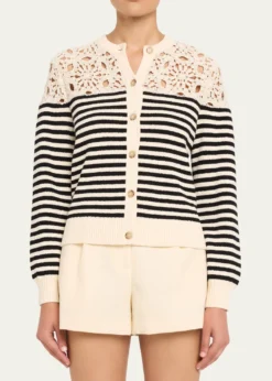 FRAMEThe Coastal Stripe Cardigan