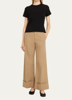 FRAMEThe Cuffed Slim Palazzo Trousers