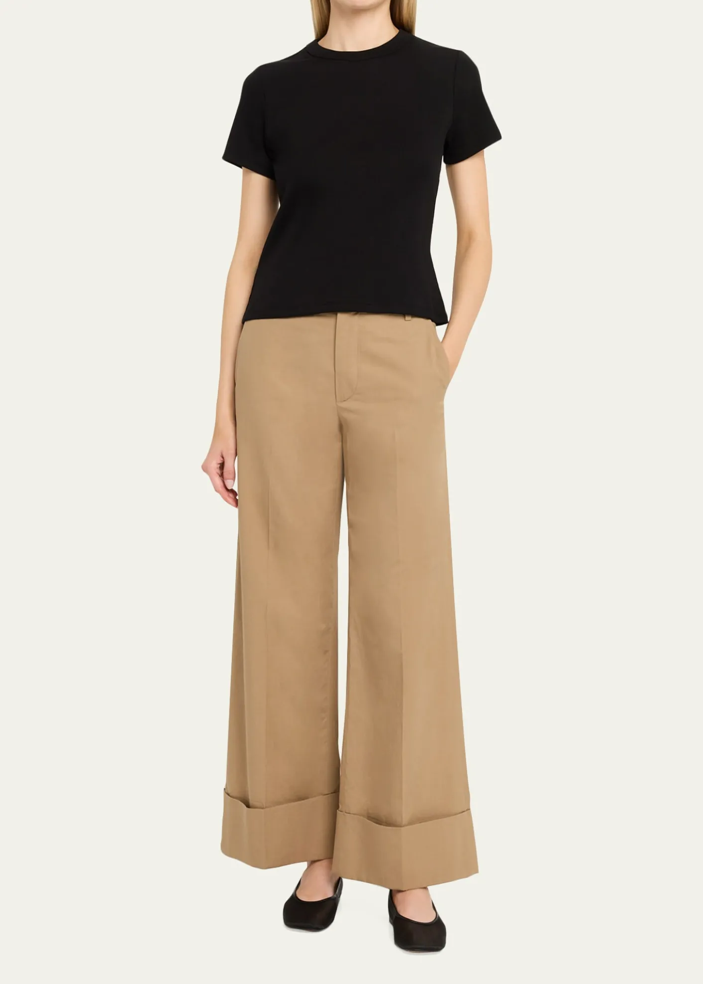 FRAMEThe Cuffed Slim Palazzo Trousers