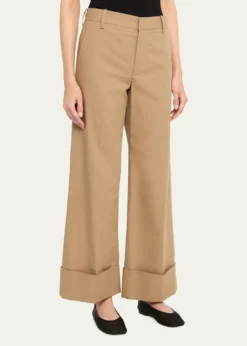 FRAMEThe Cuffed Slim Palazzo Trousers